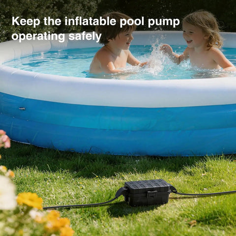 IP55 Weatherproof Outdoor Electrical Box with Detachable Awning Covers near pool keeping plug connections safe