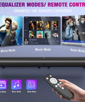 Powerful 100W Sound Bar You Can Split Into Two Towers For Real Movie Night With Bluetooth 5.3 ARC Optical And AUX Detachable