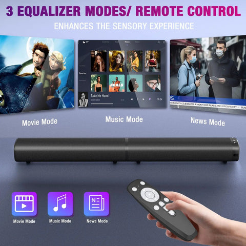 Powerful 100W Sound Bar You Can Split Into Two Towers For Real Movie Night With Bluetooth 5.3 ARC Optical And AUX Detachable