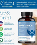 Complete Bone Health Calcium Supplement With Calcium Citrate Hydroxyapatite Vitamin D3 K2 Magnesium Zinc in dark bottle