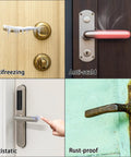 4 Pack Heavy Duty Neoprene Door Handle Covers Anti Slip Protective Sleeves For Car And Truck Handles Heat Cold Resistant Grip Sleeves That Lock Down And Keep Your Ride Solid And Secure, showcasing antifreeze and anti-scald features.