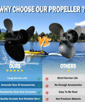 Comparison of Upgrade Aluminum Boat Propeller Thirteen And A Quarter Inch Diameter Seventeen Pitch Three Blade Right Hand Rotation Fifteen Spline Fits Suzuki Outboard Motors DF50 Through DF140HP OEM 58100 95512 019