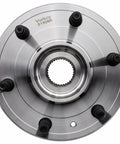 Front view of Front Wheel Bearing Hub Assembly 515096 for 2007 to 2014 Escalade ESV AWD with 6 lugs and ABS sensor replacement