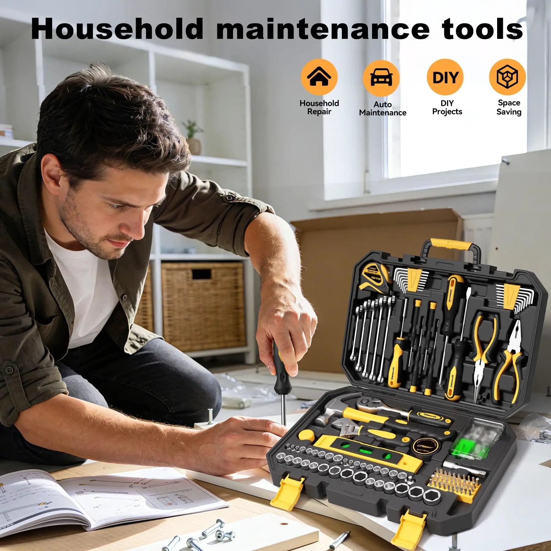 フランスアンティーク　ドレッシングツールセット　ネイルケア　ミュゲ　ディスプレイ 209 Piece Home And Auto Repair Tool Kit ✓