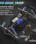 1 12 Scale 4x4 RC Truck With Upgraded 550 Motor For 42 KMH High Speed Electric Off Road Buggy RTR showing drivetrain and gears