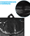 Breathable Mesh Gear Bag For Snorkel Gear And Dive Mask with Transparent Top Pocket and Heavy Duty Zipper Detail