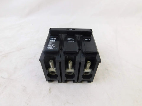 BR330 Type BR Breaker 30 Amp 3 Pole 240 Volt Electrical Breaker For Panels, heavy duty circuit breaker front view