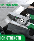 8 Inch Heavy Duty Scissors Industrial Shears With CRV Steel One Piece Construction And Induction Hardened Blades For Long Lasting Sharp Cutting Through Tough Materials All Purpose Utility Tool cutting metal sheet