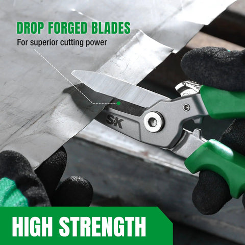 8 Inch Heavy Duty Scissors Industrial Shears With CRV Steel One Piece Construction And Induction Hardened Blades For Long Lasting Sharp Cutting Through Tough Materials All Purpose Utility Tool cutting metal sheet
