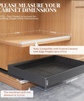 Measuring cabinet space for Four Piece Heavy Duty Pull Out Cabinet Organizers, 21 Inch Deep Roll Out Shelves With Raising Pads.