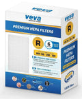 Front view of the box for Six Pack HEPA Filter Replacement For Honeywell HPA Series Air Purifiers with product details.