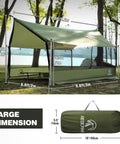 Bug Proof Camping Screen Tent With Mosquito Netting, Spacious 11.8 By 6.6 By 6.2 Ft Interior, Fits 4 To 6 People, Includes 6 Windropes And 12 Stakes shown in forest.