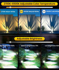 Outdoor LED Landscape Lighting Kit 12 Pack With Remote Control Dimmable IP66 Waterproof Spot Lights 2700K To 6500K color settings