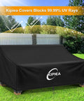 Heavy Duty Patio Sofa Cover For 3-Seat Outdoor Couches Waterproof With UV Guard No Tears No Fading 78 Inch Wide by KIPIEA