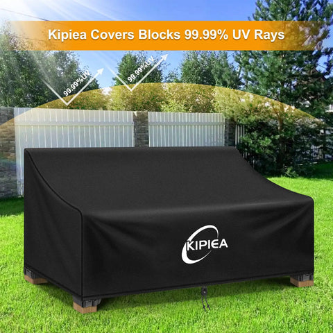 Heavy Duty Patio Sofa Cover For 3-Seat Outdoor Couches Waterproof With UV Guard No Tears No Fading 78 Inch Wide by KIPIEA