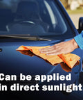 Applying Two Piece Exterior Car Care Kit That Buffs Out Scratches And Delivers A Showroom Shine With Scratch Doctor Clear Coat Scratch Remover And Once A Year Car Polish on vehicle hood