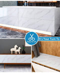 Peel And Stick 12x24 White Marble Vinyl Floor Tile For Bathrooms And Kitchens Waterproof Self Adhesive Removable Flooring 12 Pack