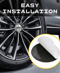 Premium Heavy Duty 4 Pack Wheel Hub Center Caps In Silver Universal 56 Mm Vinyl Hubcap Decals For Trucks And Suvs Waterproof exterior guard for easy installation.