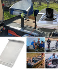 Jon Boat Seat Mount Plate SP15100 for Attwood Swivl Eze, aluminum base installed on a small boat for secure seating.