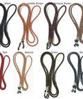 Top Shelf Distressed Leather Glasses Strap locks your eyeglasses safe in various colors including Black, Red, Natural, and more.