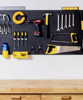 Four Panel Pegboard Kit For Home Garage And Office 24x16 Inch Panels 64x24 Inch Mounted Wall Organizer with tools