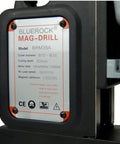 Close-up of Badass Magnetic Drill With Integrated Knock Out Mode For Serious Construction Grinds specifications and features.