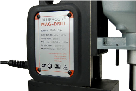 Close-up of Badass Magnetic Drill With Integrated Knock Out Mode For Serious Construction Grinds specifications and features.