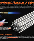 50 Pcs Universal Flux Core Welding Wire Kit No Flux Needed For Easy Aluminum And Steel Welds With A Super Low Melting Point And Strong Corrosion Resistance with welding flame.