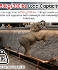 Top Shelf Gold Bar Foot Rail Kit Featuring Heavy Duty Wall Brackets Solid Tube And Secure End Caps Undercounter Pub Toe Kick with elephant, 150kg load capacity.