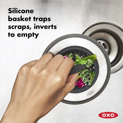 Two In One Sink Strainer Stopper For Kitchen Use Converts From Drain Strainer To Full Stopper With Easy Twist To Switch No Tools Needed Keeps Food Scraps Out While You Fill The Sink