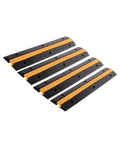 Heavy Duty Rubber Cable Ramp 2 Channel Drive Over Protector for Outdoor Wires and Hoses, interlocking modules