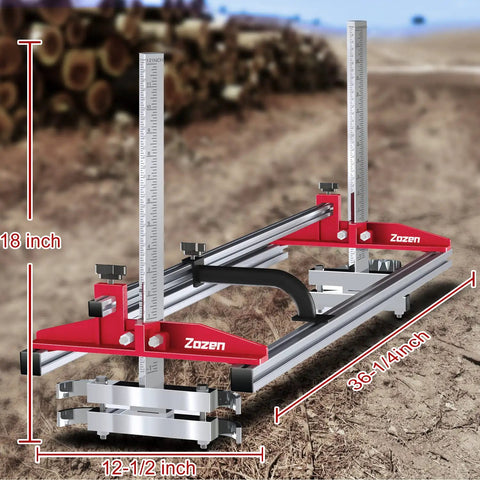 Portable Chainsaw Mill Kit For Builders And Woodworkers, Adjustable Three-Size Mill For 14 To 36 Inch Planks, No-Fuss Setup