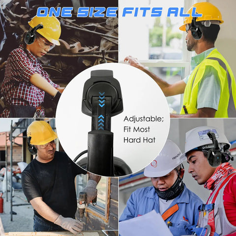 Heavy Duty Bluetooth Hard Hat Earmuffs With NRR 26Db Noise Cancelling Hearing Protection And Built In Mic For Crisp Calls And Punchy Beats While Grinding Through Rough Jobsites All Shift