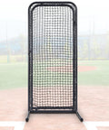 Heavy Duty Batting Cage Door 2.8 By 6.3 Ft Freestanding Steel Frame Entry Gate with net on baseball field