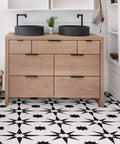 White And Black Peel And Stick Vinyl Floor Tiles 12 By 12 Inches Pack Of 10 No Grout Needed Easy Install Water Resistant Virgin Vinyl