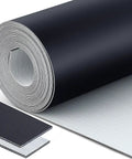 Heavy Duty Black Conveyor Belt 12 Inch Wide 25 Foot Long PVC Fabric Drive Belt with side view and fabric layers