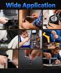 Different uses of the Magnetic 40 In 1 Screwdriver Set With Ratchet And T Handle for home repair and DIY
