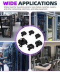 Heavy Duty Black Zinc Plated Carbon Steel Cage Nuts 48 Pc Assortment Snap In Rack Rail Retainer Hardware For Server Cabinets And Telecom Racks M4 Through M12 Solid Grip Clips in diverse server environments.