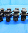 Score This Killer Ten Piece Lot of Coolant Thru Retention Knobs and Pull Studs Built Heavy Duty for Cat45 Cnc Machining Featuring a Smooth Three Quarter Ten Thread Fit That Keeps Mill and Lathe Tooling Locked Tight During Pro Shop Runs - Close-up of heavy-duty knobs with threaded base.