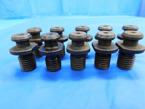 Score This Killer Ten Piece Lot of Coolant Thru Retention Knobs and Pull Studs Built Heavy Duty for Cat45 Cnc Machining Featuring a Smooth Three Quarter Ten Thread Fit That Keeps Mill and Lathe Tooling Locked Tight During Pro Shop Runs - Close-up of heavy-duty knobs with threaded base.
