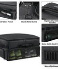 Ultra Large Golf Trunk Organizer For Cars 2 Layer Water Resistant With compartments for golf gloves, shoes, and gear.