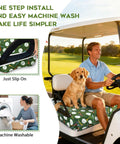 Hella Comfy Golf Cart Seat Covers Smooth Daily Ride Towel Blanket for Universal two seater, featuring easy slip-on installation.