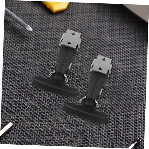 8 Piece Rubber Toolbox Hasp Latch Kit For Heavy Duty TJ Hood Latch with black T-handle shown on textured surface