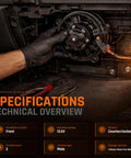 Heavy Duty Front Blower Motor installation with 13.5V rating, male terminal, and counterclockwise rotation for Subaru Impreza Crosstrek Forester.