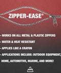 Zipper Lubricant Wax Stick For Metal, Plastic And Nylon Zippers, No More Tugging With A Quick Fix For Stuck Or Stiff Zippers