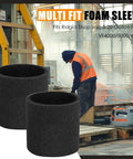 Foam Sleeve Replacement for Ridgid 5-20 Gallon Wet Dry Vacuums VF4000 VF5000 VF6000 Foam Cover in industrial workshop scene