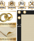 Privacy Fence Screen 4 Ft By 50 Ft Heavy Duty Windscreen Cover showing brass grommet and beige 175GSM polyethylene fabric details