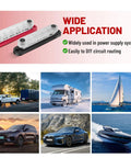 Heavy Duty 150 Amp 12V Bus Bar With Cover Rock Solid M6 Studs For Clean Wire Setup in various vehicles like RVs and boats.