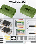 Dual Pack Esp32 Lora V3 Module Board Featuring Slick Hard Case And Reliable Battery with components and batteries displayed.