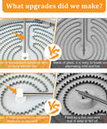 Comparison of ceramic range radiant surface elements upgrades showing temperature-sensitive alloy and high-temperature resistant materials.